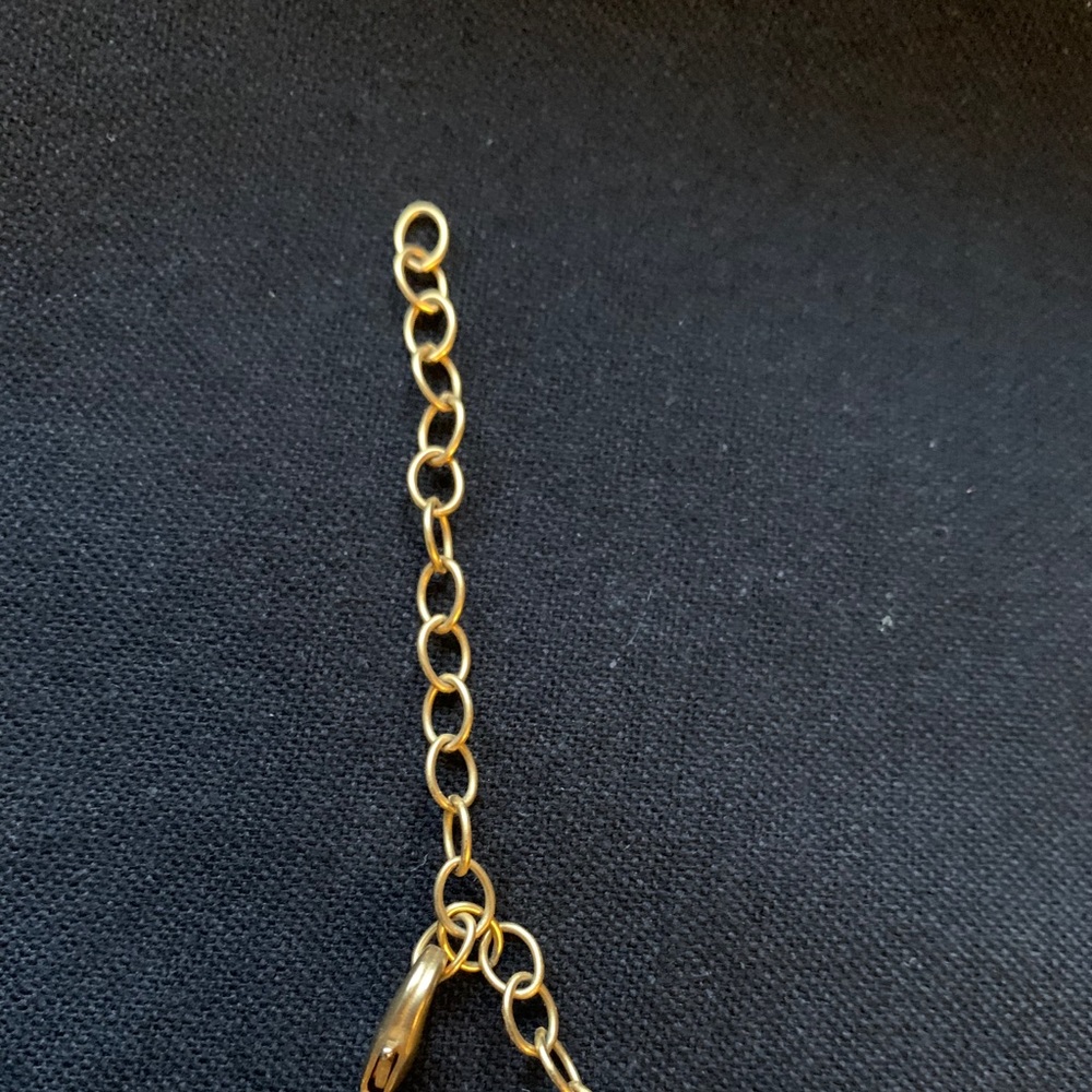 Turquoise and Gold Religious Medal Charm Necklace - Picture 9 of 11